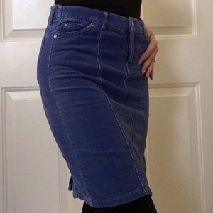 Corduroy Pencil Skirt